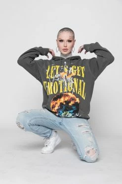 BROKEN PROMISES Hoodies Think Of Me Vintage Wash Hoodie