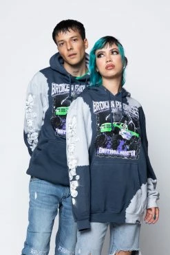 CASH Tie Dye Hoodies Stunt Devil Bleached Dye Hoodie