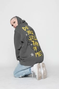 BROKEN PROMISES Hoodies Think Of Me Vintage Wash Hoodie