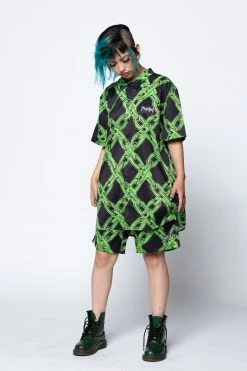 BROKEN PROMISES Link Up Button-Up Shirt Shirts