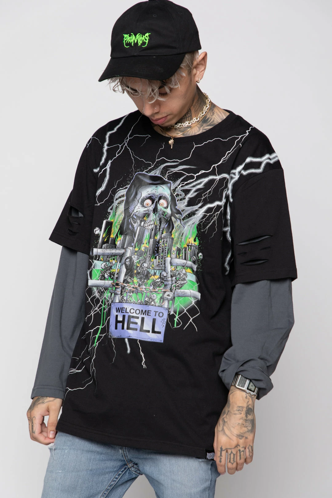 BROKEN PROMISES Gates Of Hell Stacked L/S Tee 10 BROKEN PROMISES Gates Of Hell Stacked L/S Tee