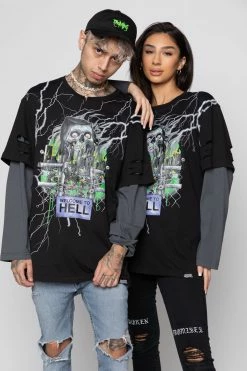 BROKEN PROMISES Gates Of Hell Stacked L/S Tee
