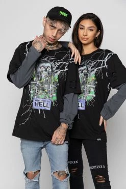 BROKEN PROMISES Gates Of Hell Stacked L/S Tee 25 BROKEN PROMISES Gates Of Hell Stacked L/S Tee