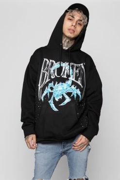 CASH Hoodies Days Are Cold Paint Spatter Hoodie