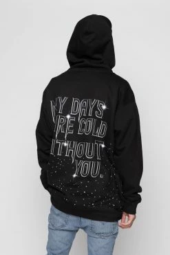CASH Hoodies Days Are Cold Paint Spatter Hoodie