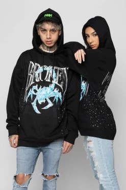 CASH Hoodies Days Are Cold Paint Spatter Hoodie