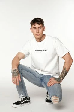 BROKEN PROMISES Feeled Guide SST White Shirts