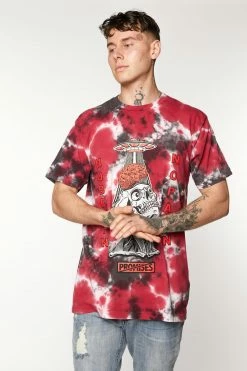 BROKEN PROMISES Brain Abduction Tie Dye Tee Red Shirts