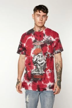 BROKEN PROMISES Brain Abduction Tie Dye Tee Red Shirts