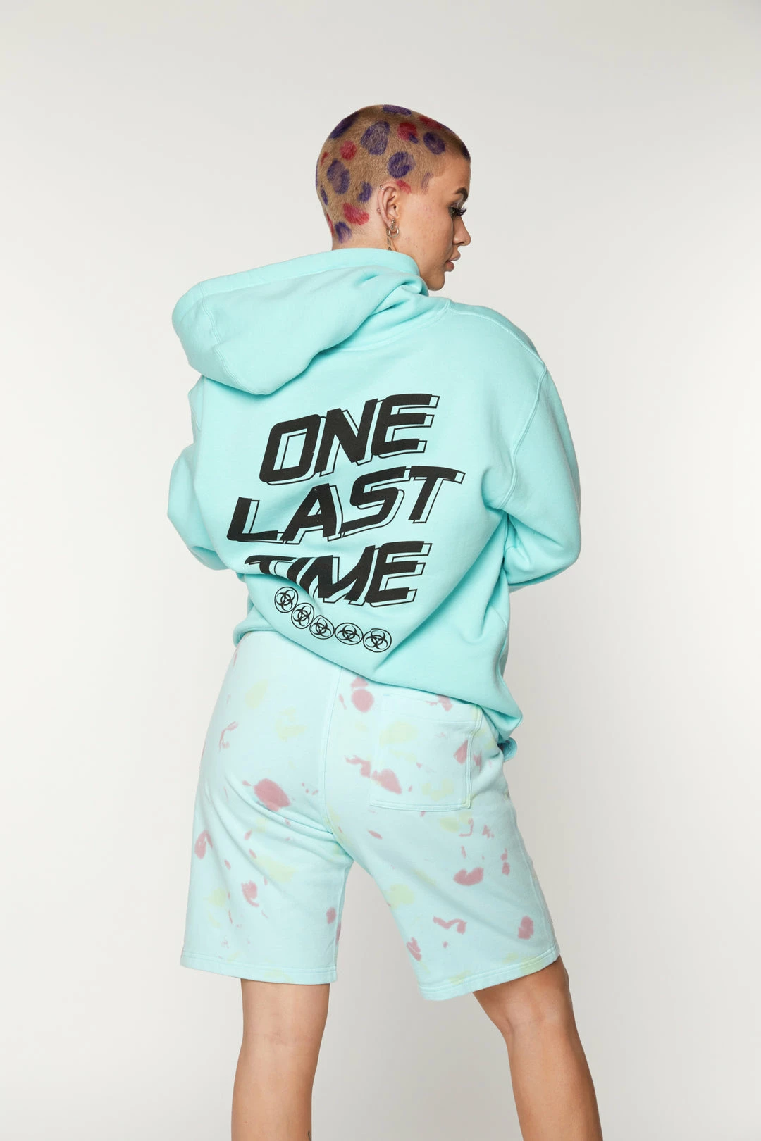 BROKEN PROMISES Delirious Tie Dye Fleece Shorts Bottoms 8 BROKEN PROMISES Delirious Tie Dye Fleece Shorts Bottoms