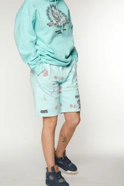 BROKEN PROMISES Delirious Tie Dye Fleece Shorts Bottoms 17 BROKEN PROMISES Delirious Tie Dye Fleece Shorts Bottoms