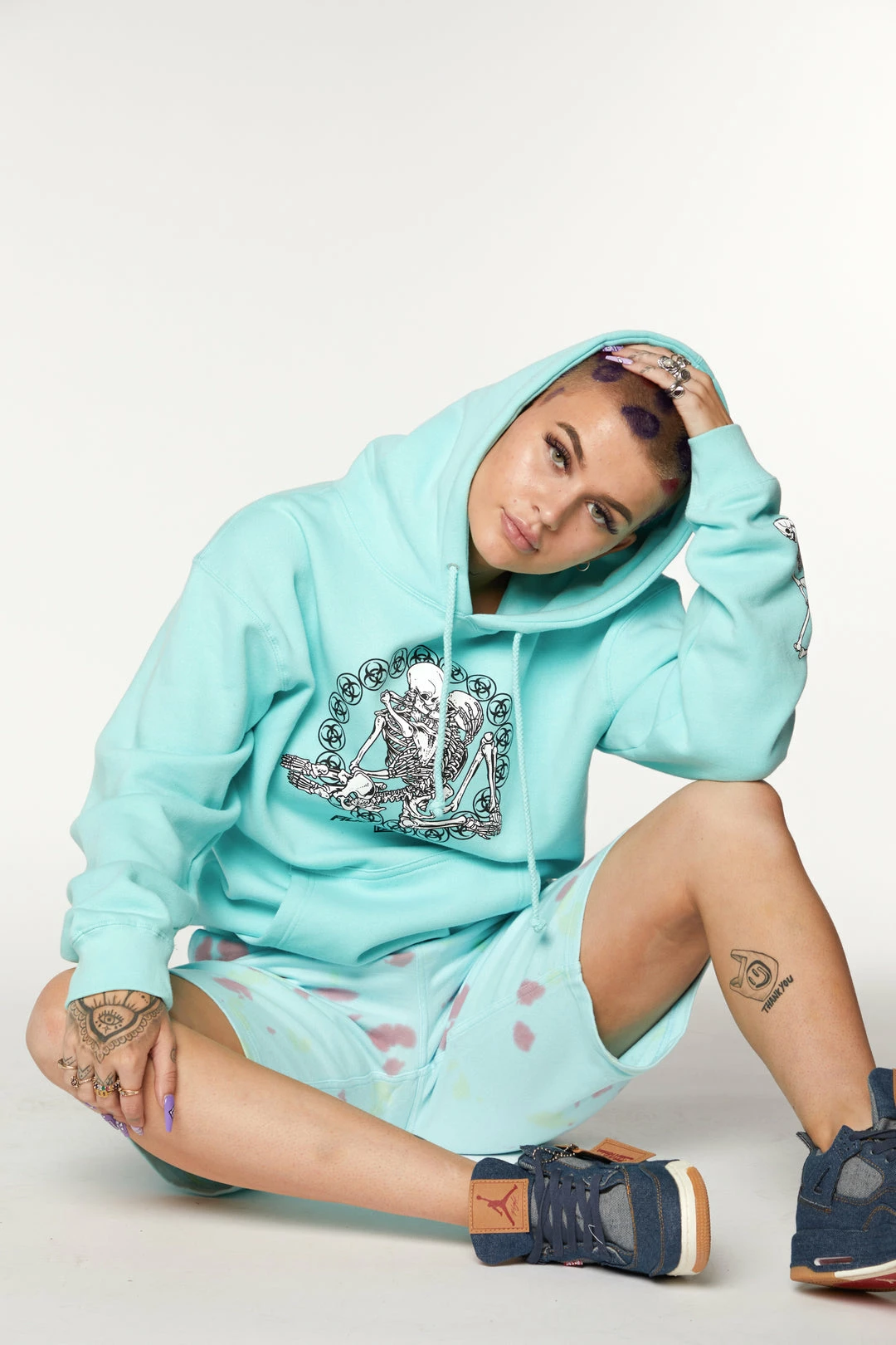 BROKEN PROMISES Delirious Tie Dye Fleece Shorts Bottoms 11 BROKEN PROMISES Delirious Tie Dye Fleece Shorts Bottoms