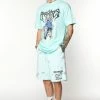 BROKEN PROMISES Delirious Tie Dye Fleece Shorts Bottoms