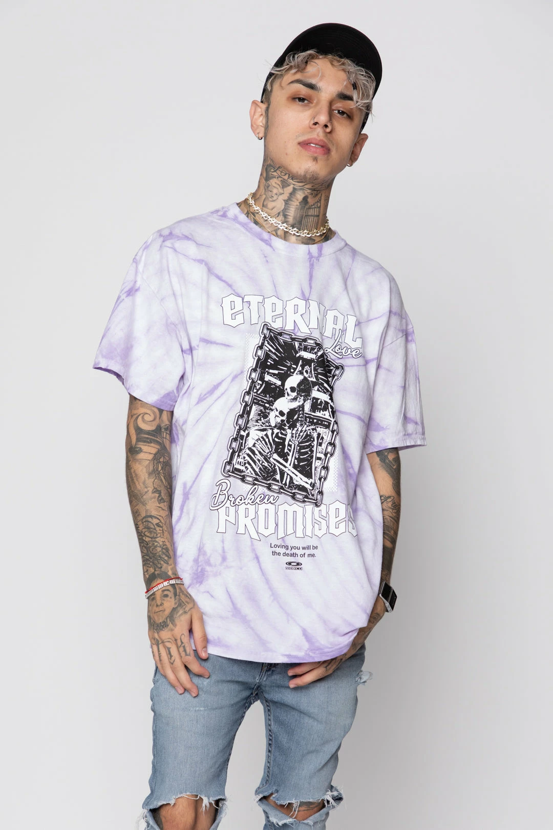 BROKEN PROMISES Eternal Love Tie Dye Tee Purple 6 BROKEN PROMISES Eternal Love Tie Dye Tee Purple