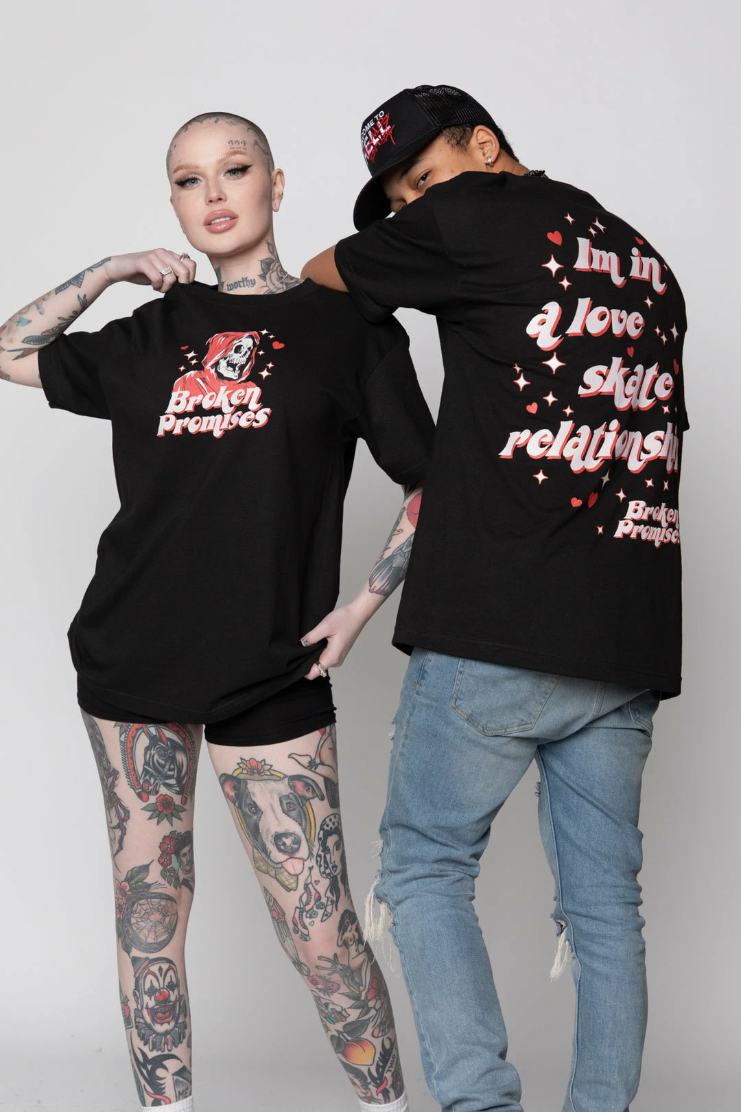 BROKEN PROMISES Love Skate SST Black Shirts 8 BROKEN PROMISES Love Skate SST Black Shirts