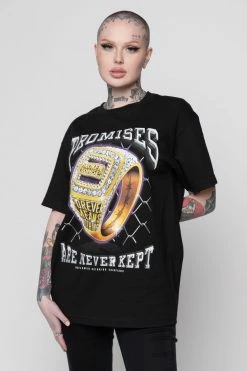 BROKEN PROMISES Shirts Champion Ring Tee Black 17 BROKEN PROMISES Shirts Champion Ring Tee Black