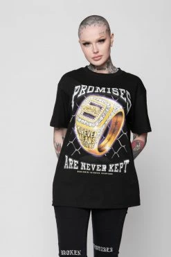 BROKEN PROMISES Shirts Champion Ring Tee Black 18 BROKEN PROMISES Shirts Champion Ring Tee Black