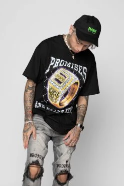 BROKEN PROMISES Shirts Champion Ring Tee Black 20 BROKEN PROMISES Shirts Champion Ring Tee Black