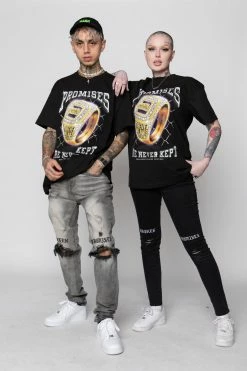 BROKEN PROMISES Shirts Champion Ring Tee Black 22 BROKEN PROMISES Shirts Champion Ring Tee Black