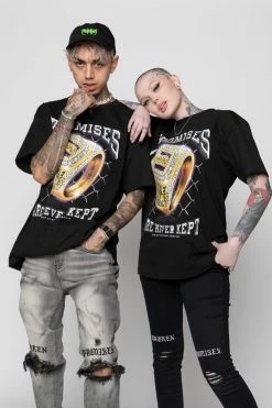 BROKEN PROMISES Shirts Champion Ring Tee Black 23 BROKEN PROMISES Shirts Champion Ring Tee Black