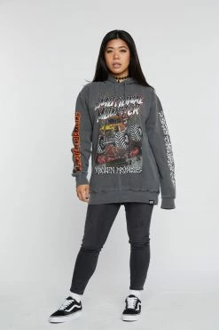 BROKEN PROMISES Coffin Jump Pigment Dye Hoodie
