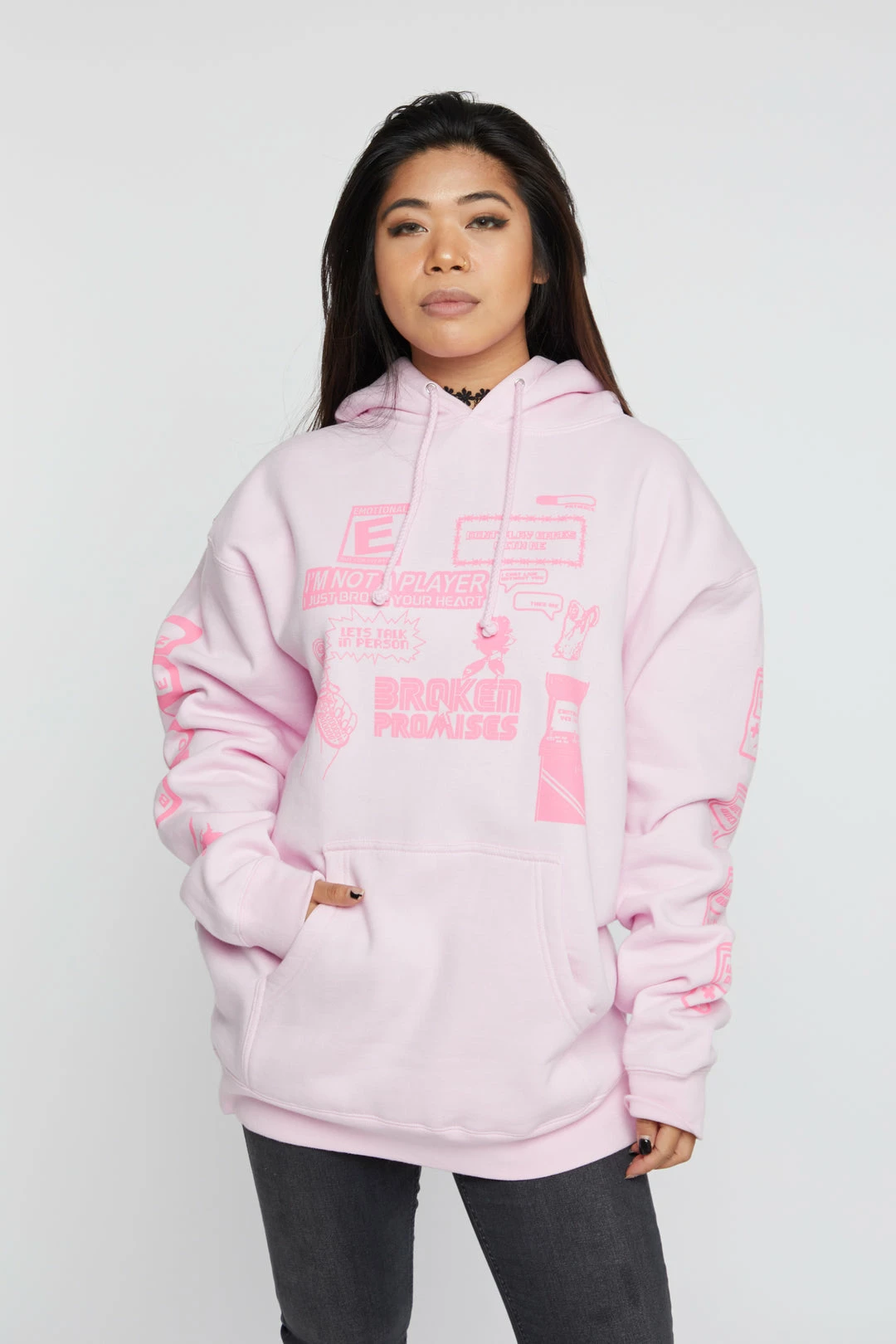 BROKEN PROMISES Don't Play Games Hoodie Pink Hoodies 10 BROKEN PROMISES Don't Play Games Hoodie Pink Hoodies