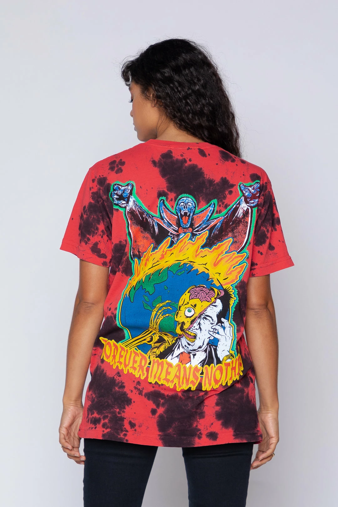 BROKEN PROMISES Shirts Never Forgive Red/Blk Crystal Wash Tee 5 BROKEN PROMISES Shirts Never Forgive Red/Blk Crystal Wash Tee