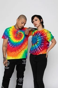 BROKEN PROMISES Emotional Rollercoaster Rainbow Tie Dye Tee Shirts
