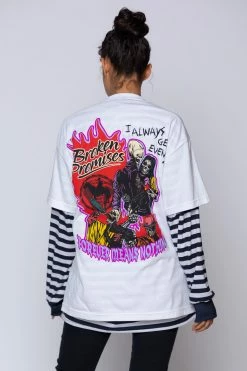 BROKEN PROMISES Shirts Get Even Tee White