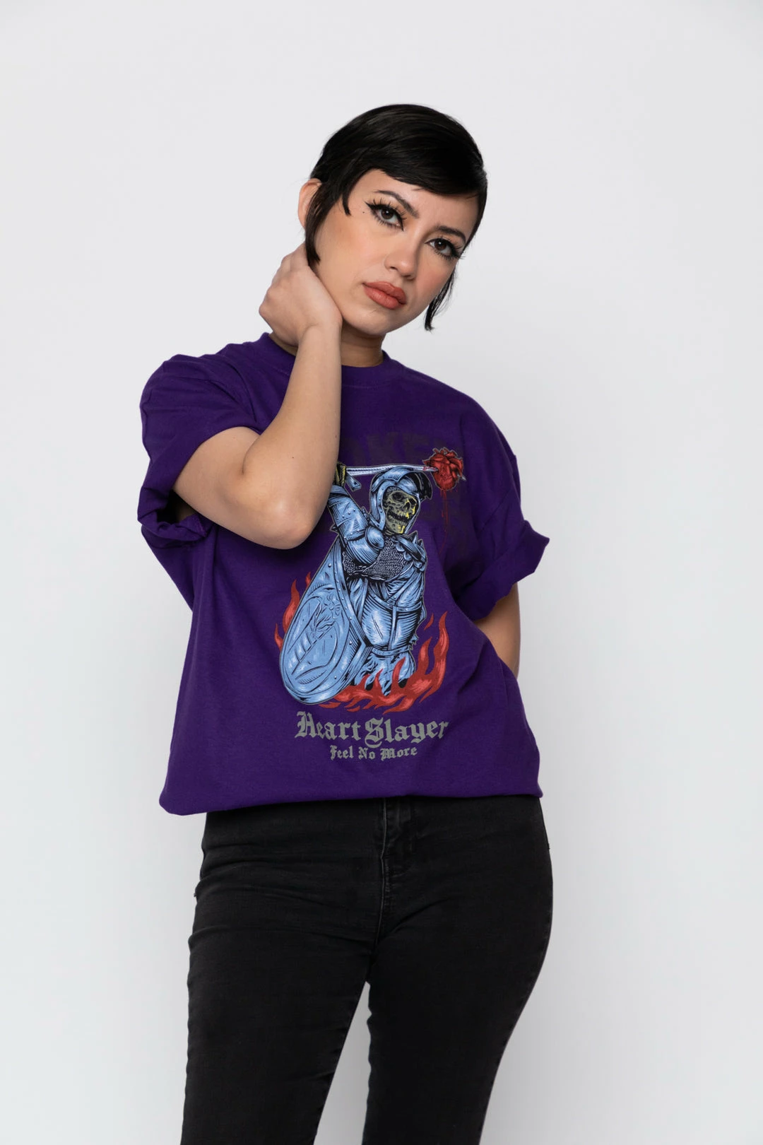 BROKEN PROMISES Shirts Heart Slayer Tee Purple 8 BROKEN PROMISES Shirts Heart Slayer Tee Purple