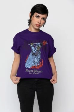BROKEN PROMISES Shirts Heart Slayer Tee Purple 17 BROKEN PROMISES Shirts Heart Slayer Tee Purple