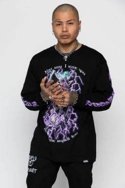 BROKEN PROMISES Scare Myself L/S Black Shirts