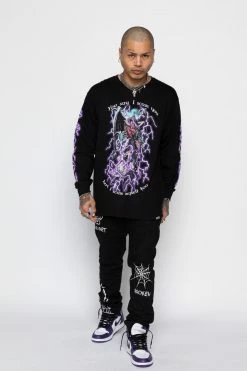 BROKEN PROMISES Scare Myself L/S Black Shirts