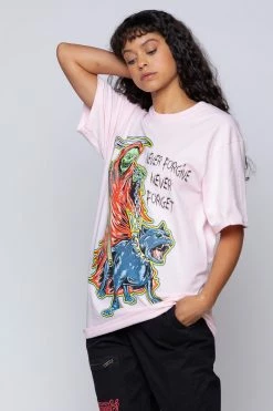 BROKEN PROMISES Worst In Me Tee Pink