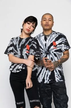 BROKEN PROMISES Tie Dye Hoodies Violation Spiral Dye Tee