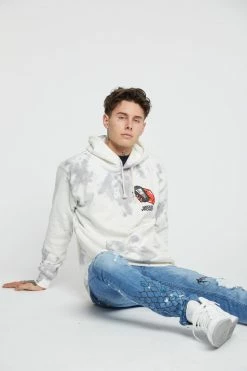 BROKEN PROMISES Hoodies Lucky Lucifer Tie Dye Hoodie Grey