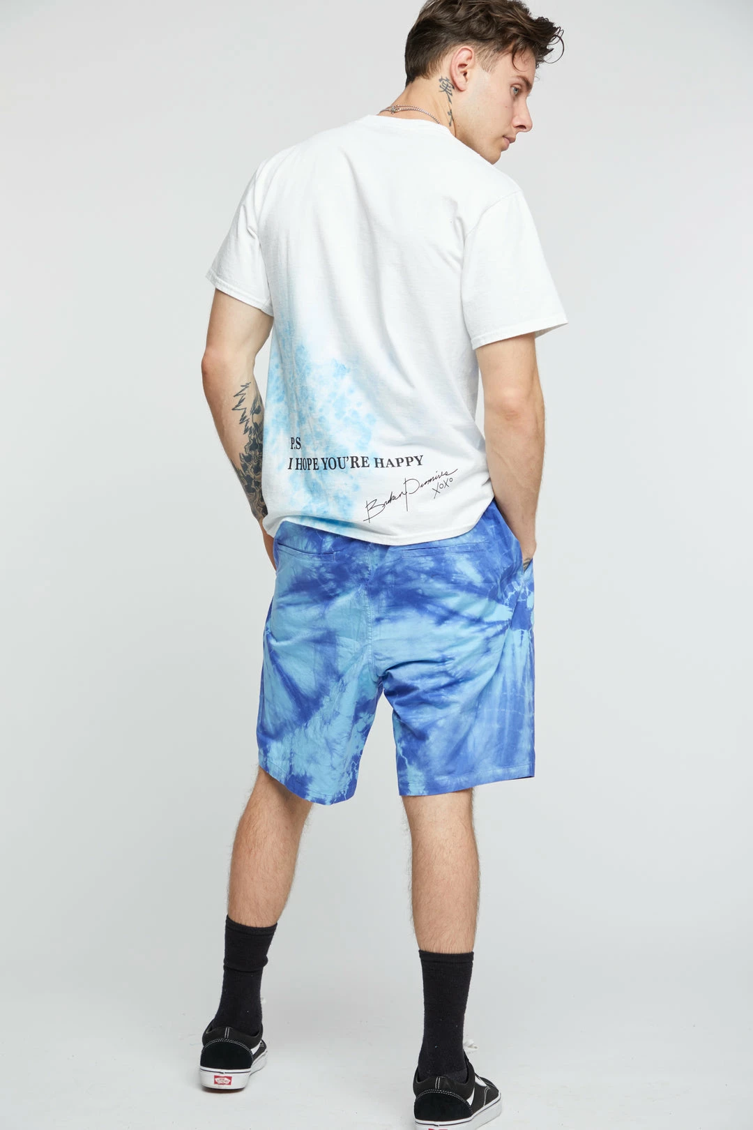 BROKEN PROMISES Bottoms Suspects Tie Dye Short Blue 7 BROKEN PROMISES Bottoms Suspects Tie Dye Short Blue