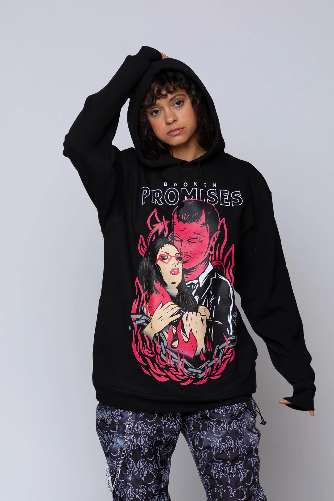 BROKEN PROMISES Hoodies Devils Kiss Hoodie Black 8 BROKEN PROMISES Hoodies Devils Kiss Hoodie Black