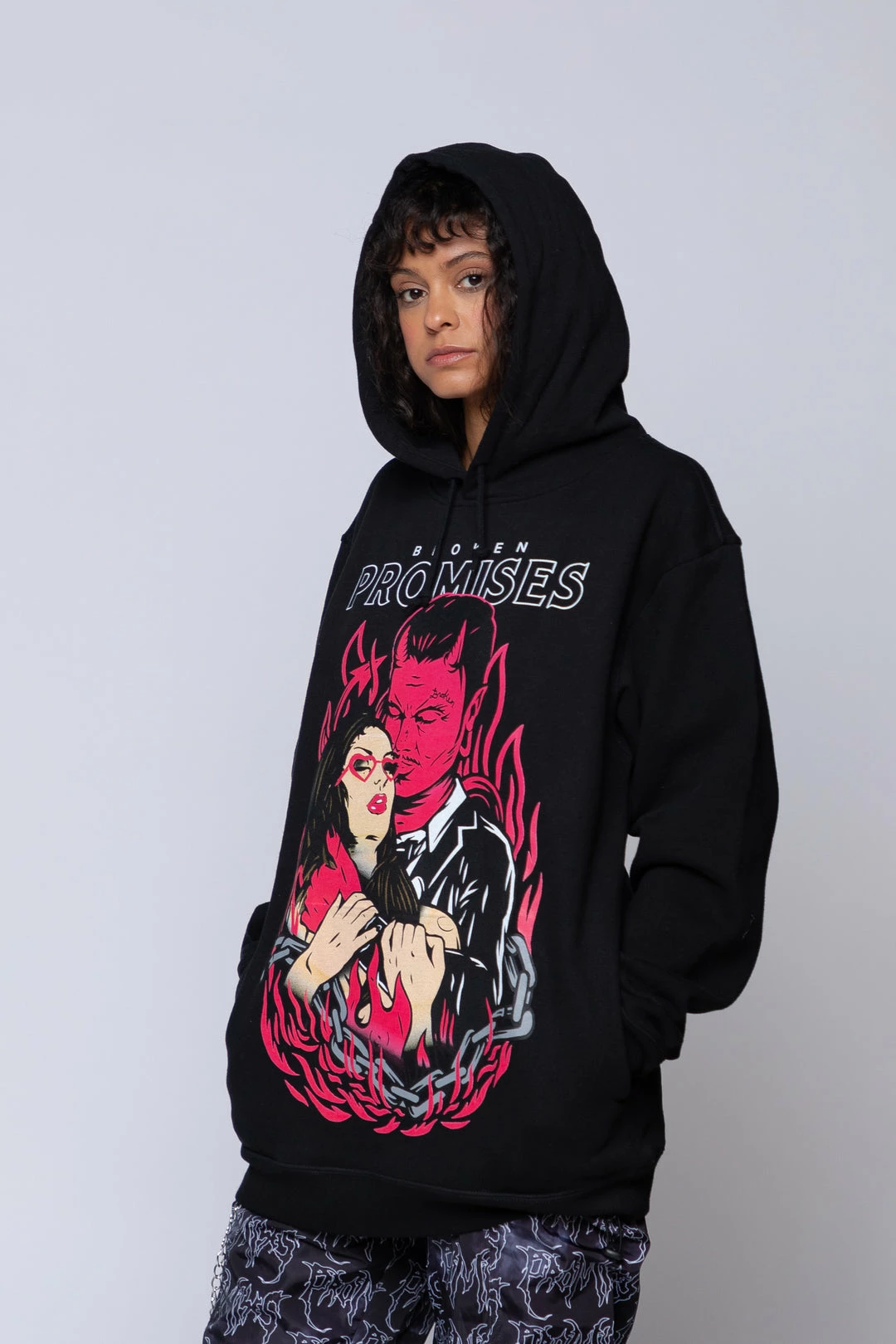 BROKEN PROMISES Hoodies Devils Kiss Hoodie Black 11 BROKEN PROMISES Hoodies Devils Kiss Hoodie Black