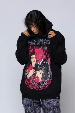 BROKEN PROMISES Hoodies Devils Kiss Hoodie Black 24 BROKEN PROMISES Hoodies Devils Kiss Hoodie Black