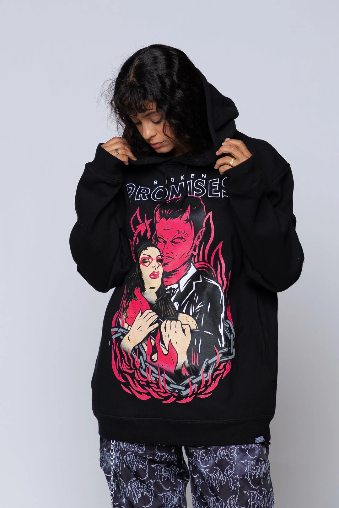 BROKEN PROMISES Hoodies Devils Kiss Hoodie Black 13 BROKEN PROMISES Hoodies Devils Kiss Hoodie Black