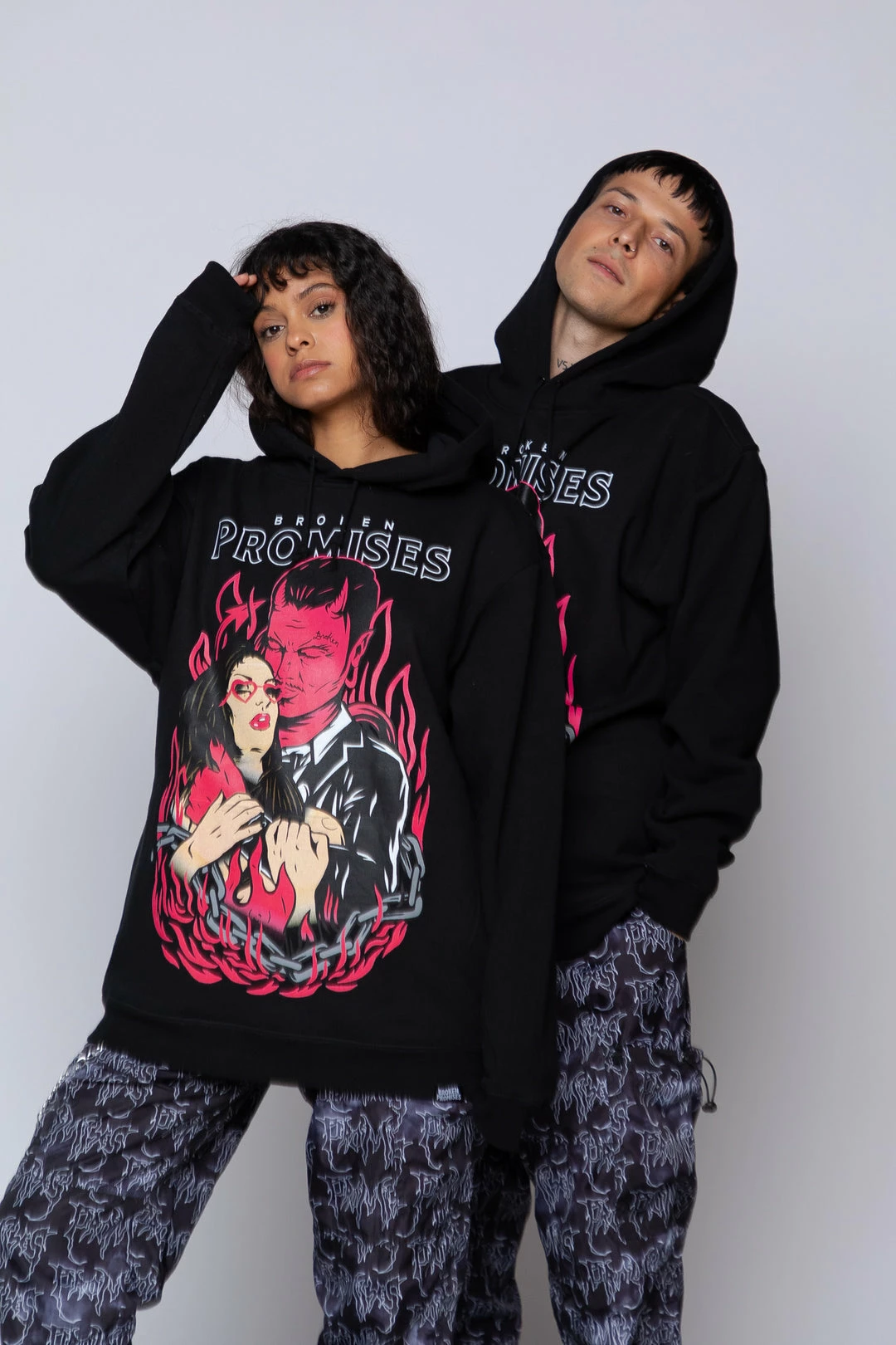 BROKEN PROMISES Hoodies Devils Kiss Hoodie Black 4 BROKEN PROMISES Hoodies Devils Kiss Hoodie Black