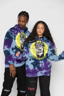 BROKEN PROMISES Stay Away Tie Dye Hoodie