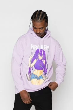 CASH Broken Anime Hoodie Hoodies