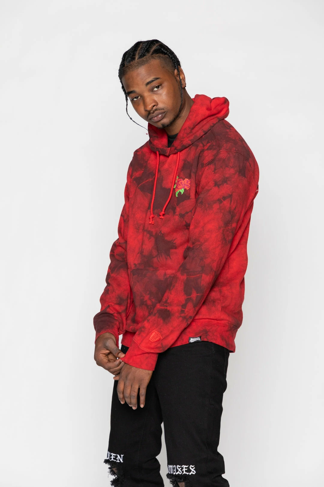 BROKEN PROMISES Hoodies Trio Red Tie Dye Hoodie 14 BROKEN PROMISES Hoodies Trio Red Tie Dye Hoodie