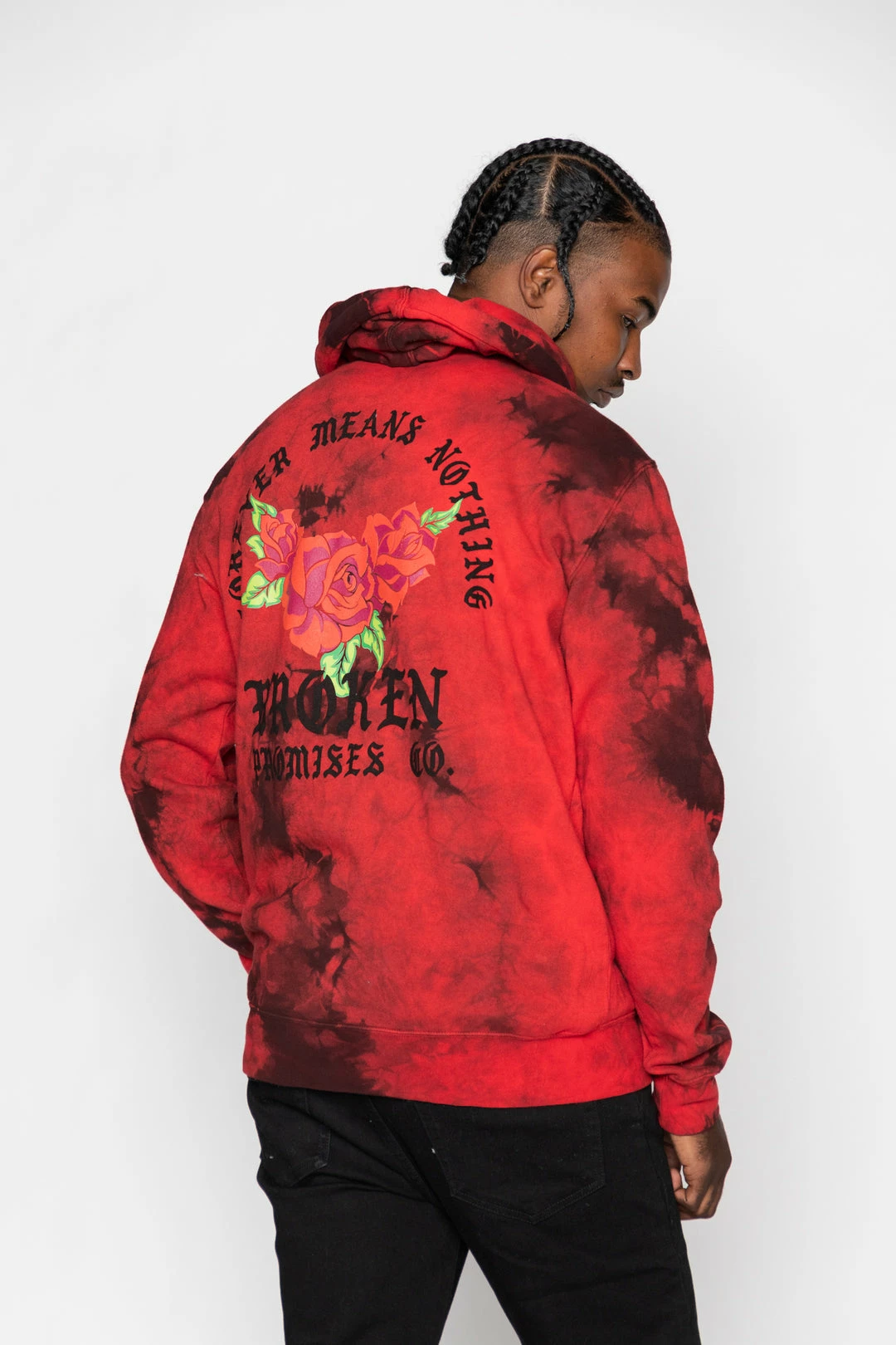 BROKEN PROMISES Hoodies Trio Red Tie Dye Hoodie 3 BROKEN PROMISES Hoodies Trio Red Tie Dye Hoodie