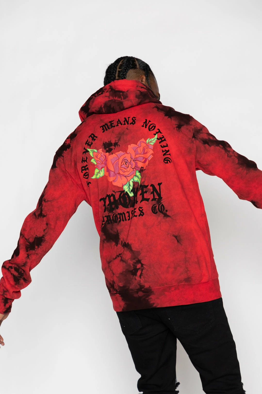BROKEN PROMISES Hoodies Trio Red Tie Dye Hoodie 13 BROKEN PROMISES Hoodies Trio Red Tie Dye Hoodie