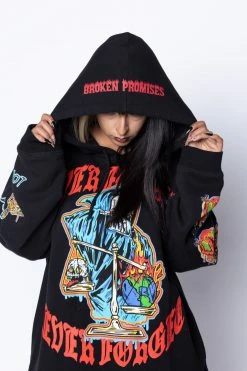 BROKEN PROMISES Never Forgive Hoodie Black 36 BROKEN PROMISES Never Forgive Hoodie Black