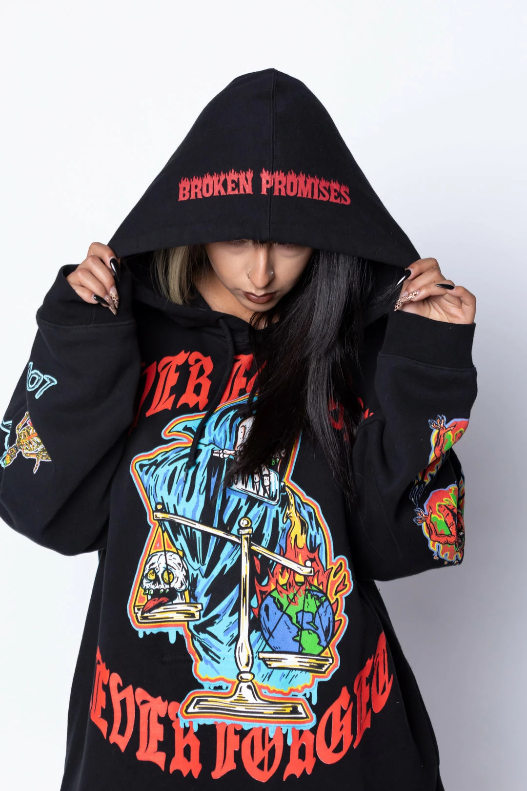 BROKEN PROMISES Never Forgive Hoodie Black 16 BROKEN PROMISES Never Forgive Hoodie Black