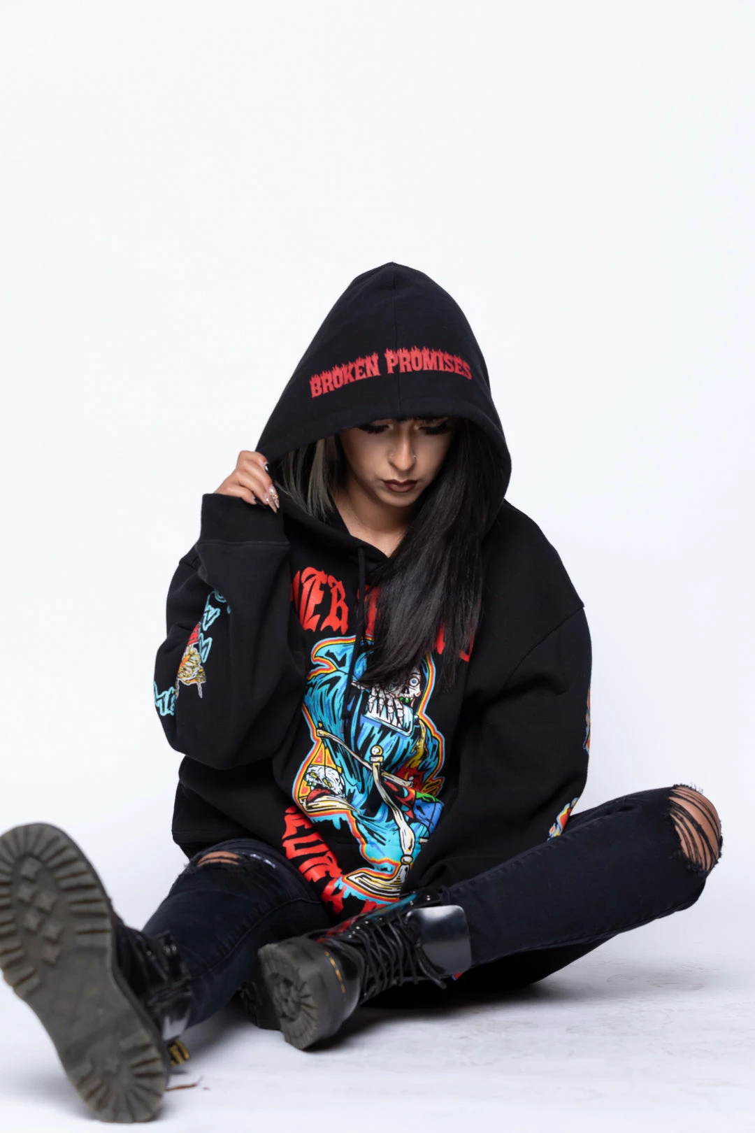 BROKEN PROMISES Never Forgive Hoodie Black 21 BROKEN PROMISES Never Forgive Hoodie Black